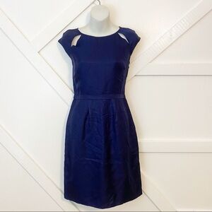 Tocca Cap Sleeve Cutout Sheath Dress Blue Sz 2